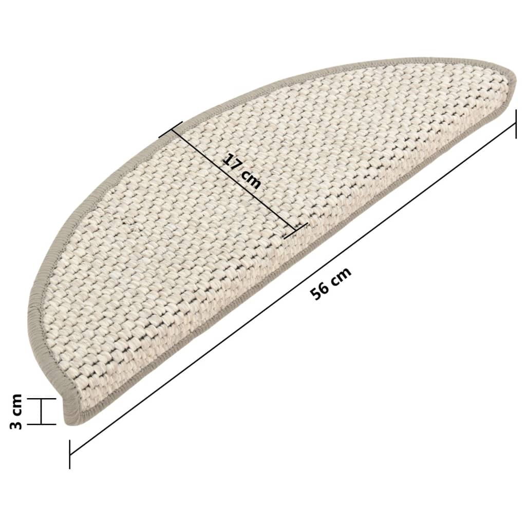 Itsekiinnittyvät porrasmatot sisaltyyli 15 kpl 56x20 cm beige - Sisustajankoti.fi