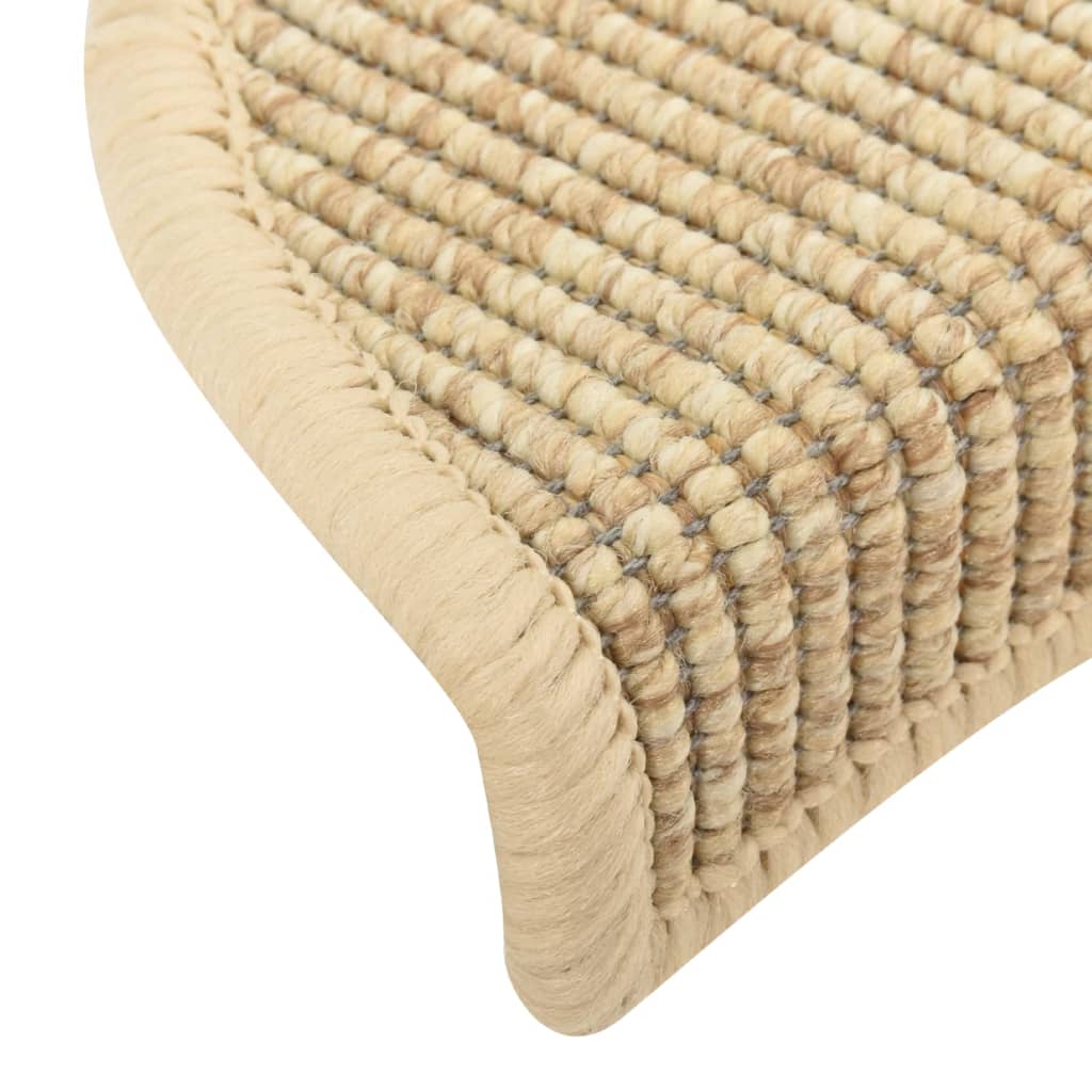 Itsekiinnittyvät porrasmatot 15 kpl 56x20 cm vaalea beige - Sisustajankoti.fi