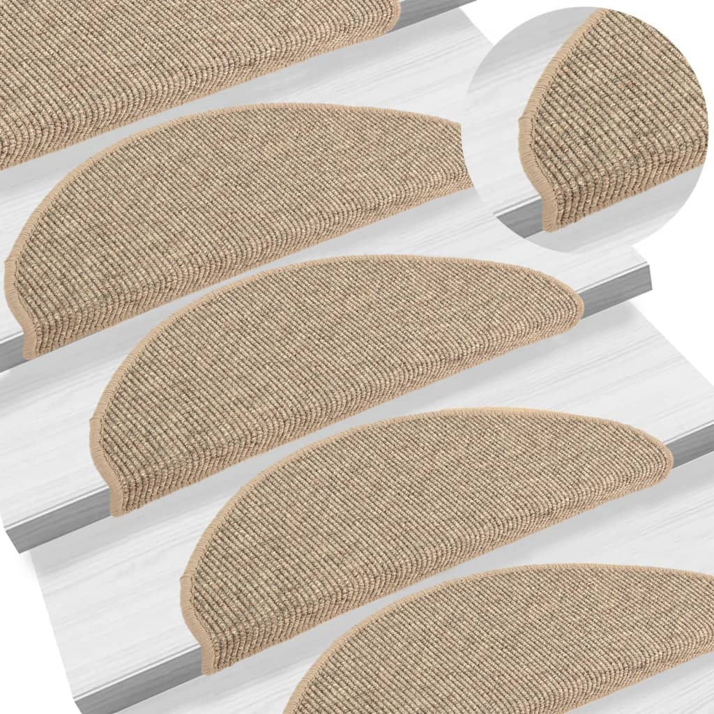Itsekiinnittyvät porrasmatot 15 kpl tumma beige 65x25 cm - Sisustajankoti.fi