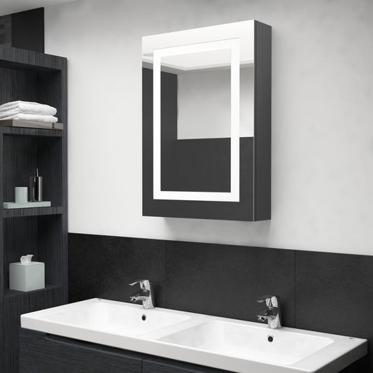 LED kylpyhuoneen peilikaappi harmaa 50x13x70 cm - Sisustajankoti.fi