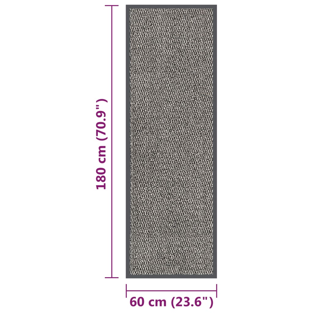 Ovimatto nukallinen 60x180 cm vaaleanruskea - Sisustajankoti.fi