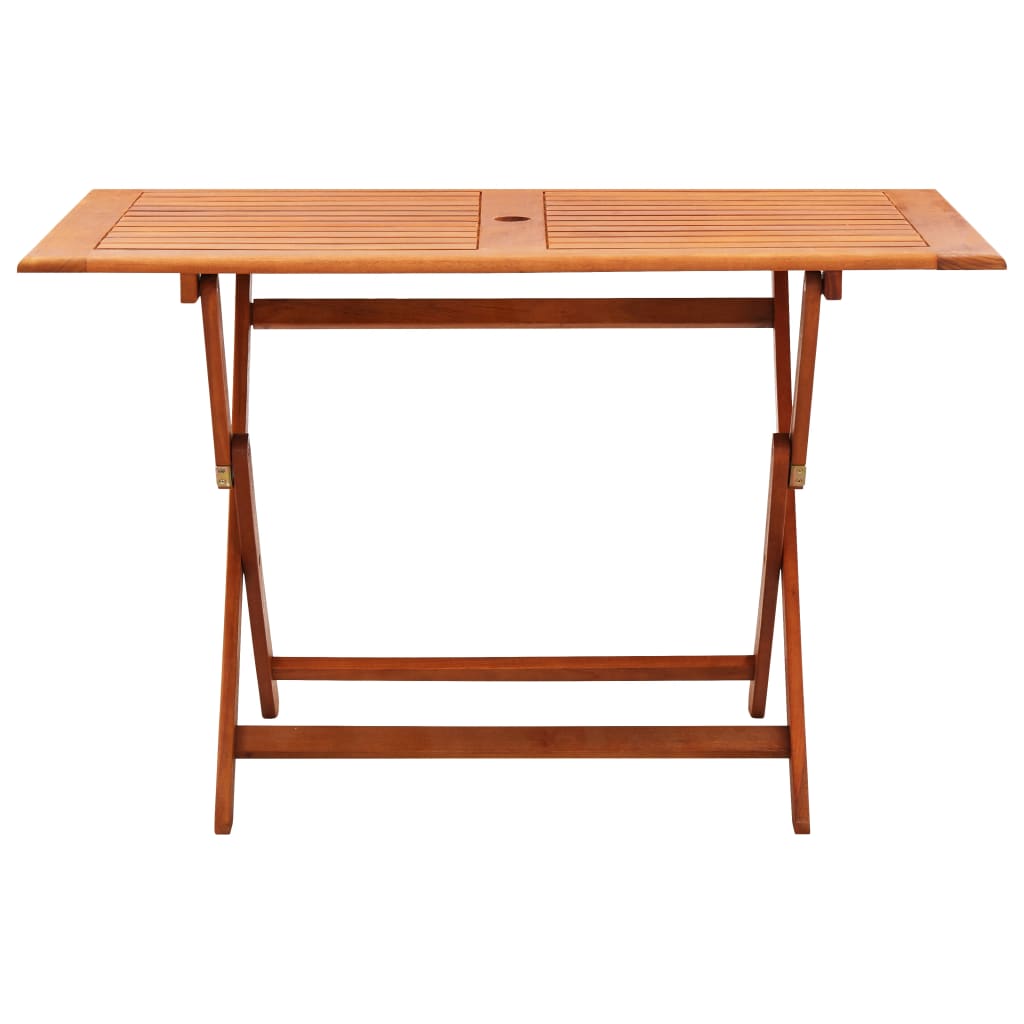 Kokoontaitettava puutarhapöytä 120x70x75 cm täysi eukalyptuspuu - Sisustajankoti.fi