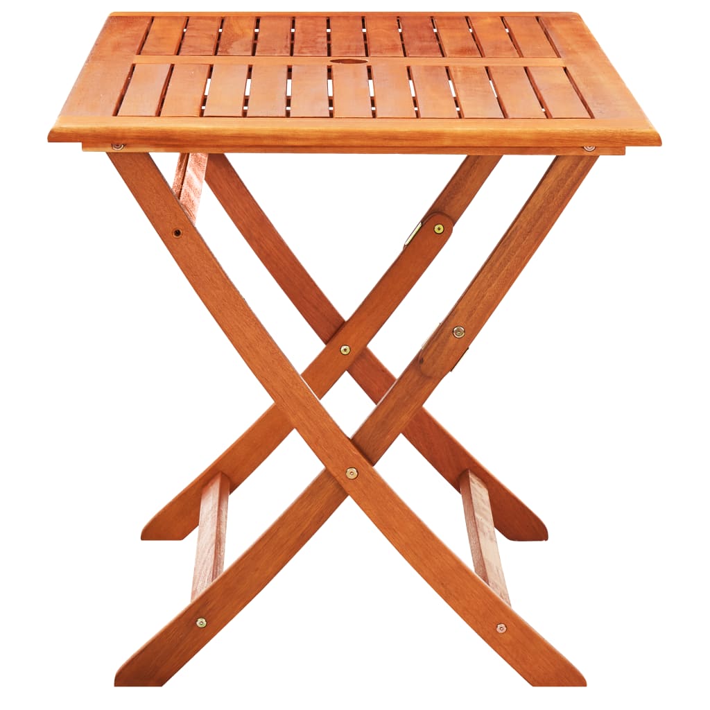 Kokoontaitettava puutarhapöytä 120x70x75 cm täysi eukalyptuspuu - Sisustajankoti.fi