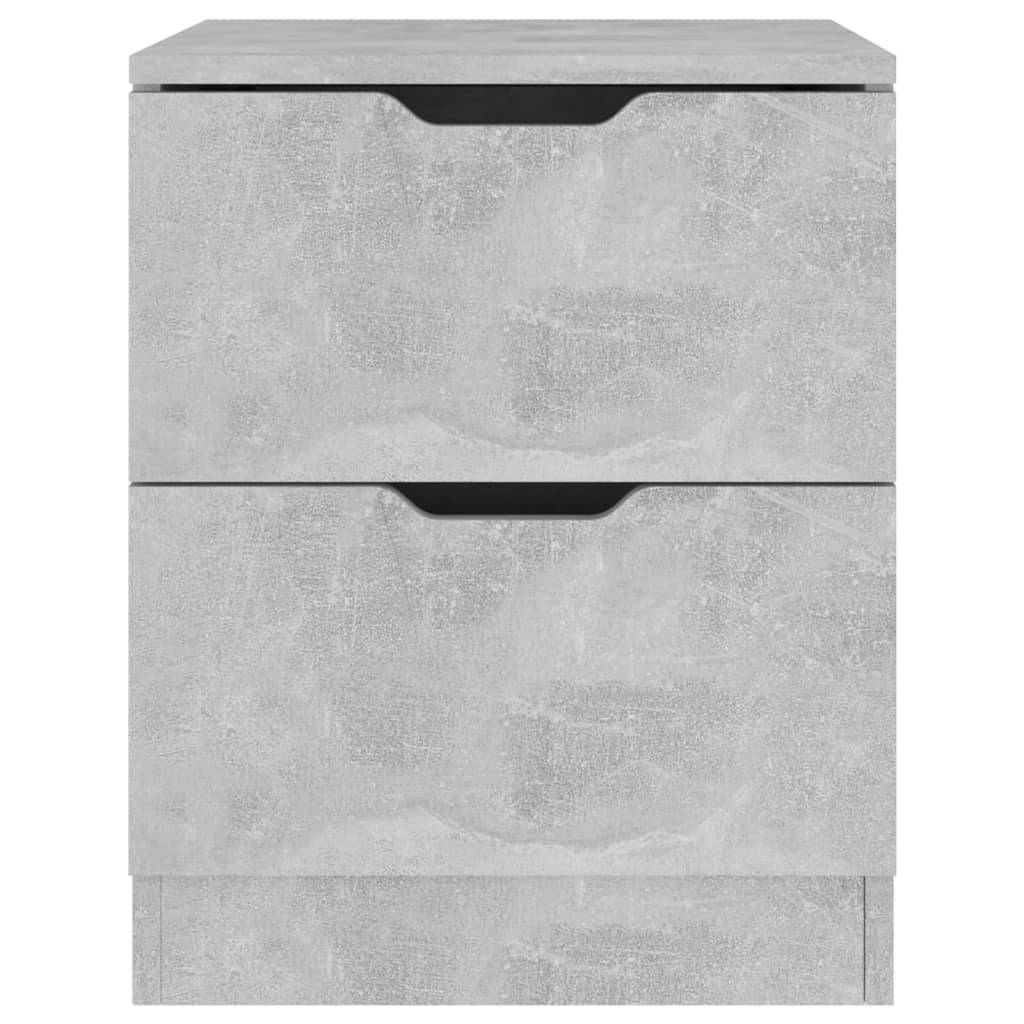 Yöpöydät 2 kpl betoninharmaa 40x40x50 cm lastulevy - Sisustajankoti.fi