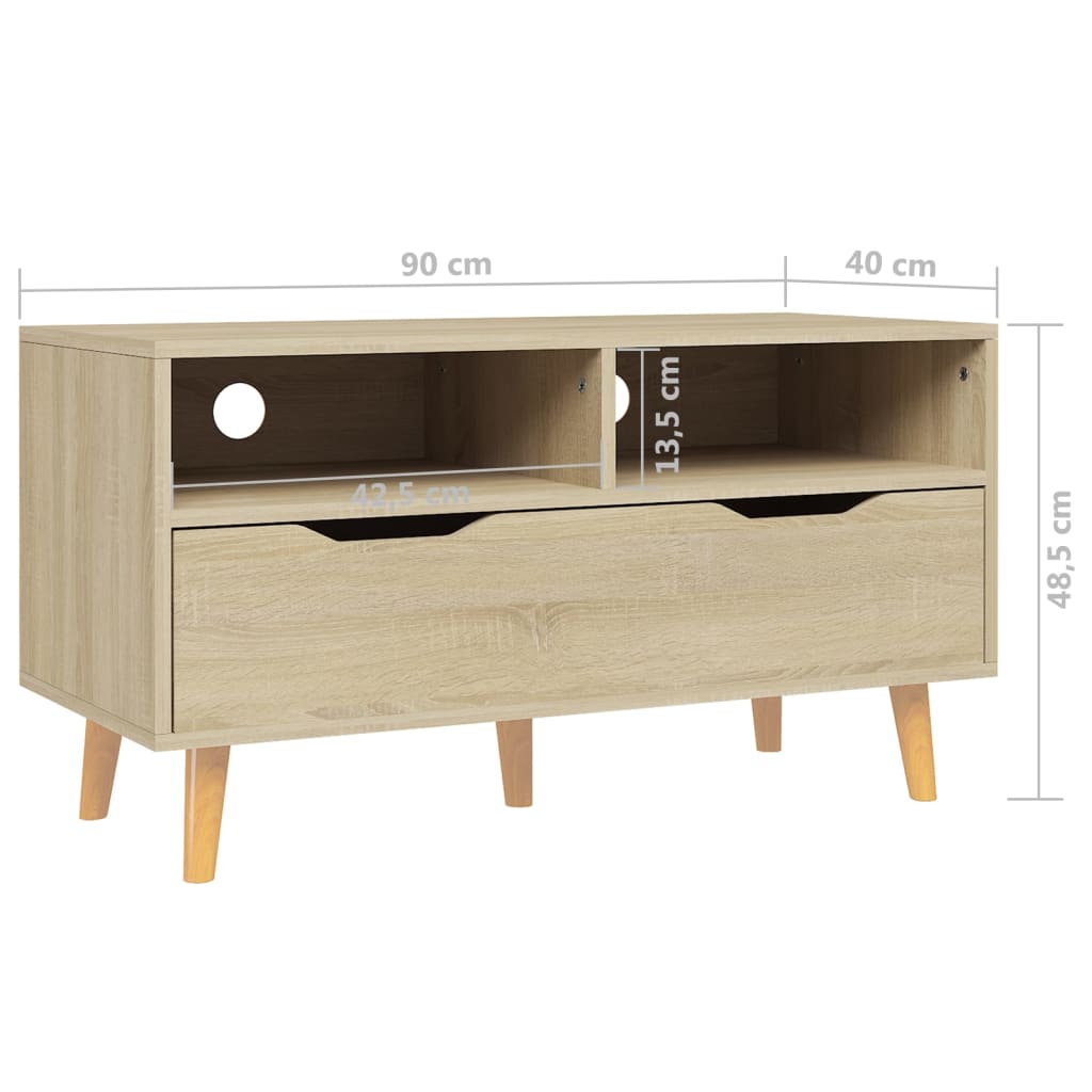 TV-taso Sonoma-tammi 90x40x48,5 cm lastulevy - Sisustajankoti.fi