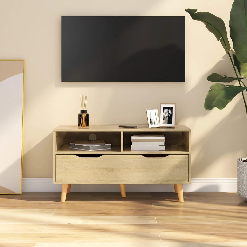 TV-taso Sonoma-tammi 90x40x48,5 cm lastulevy - Sisustajankoti.fi