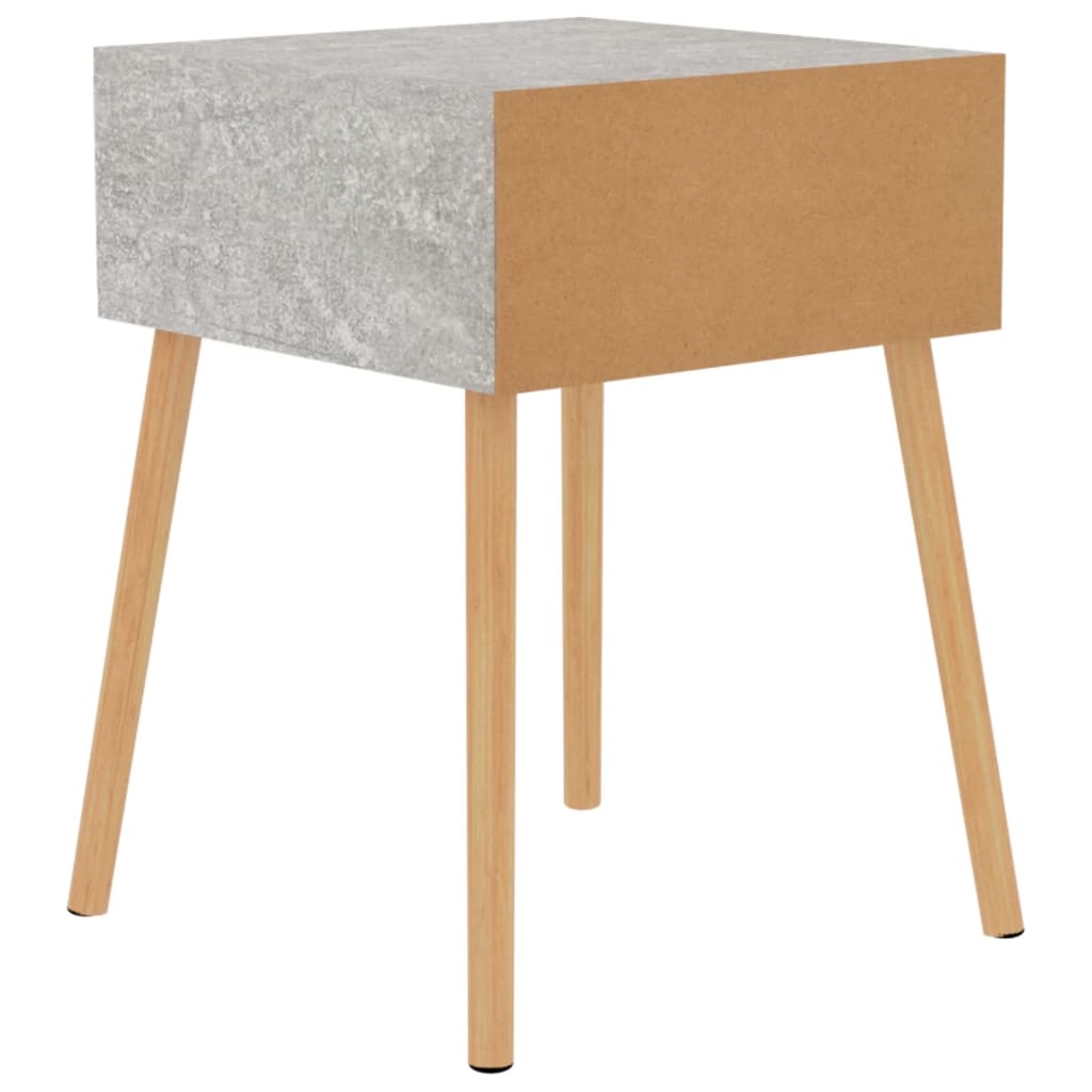 Yöpöydät 2 kpl betoninharmaa 40x40x56 cm lastulevy - Sisustajankoti.fi