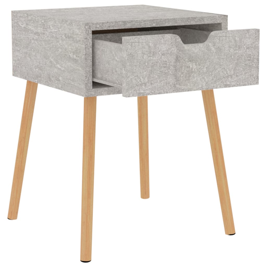 Yöpöydät 2 kpl betoninharmaa 40x40x56 cm lastulevy - Sisustajankoti.fi