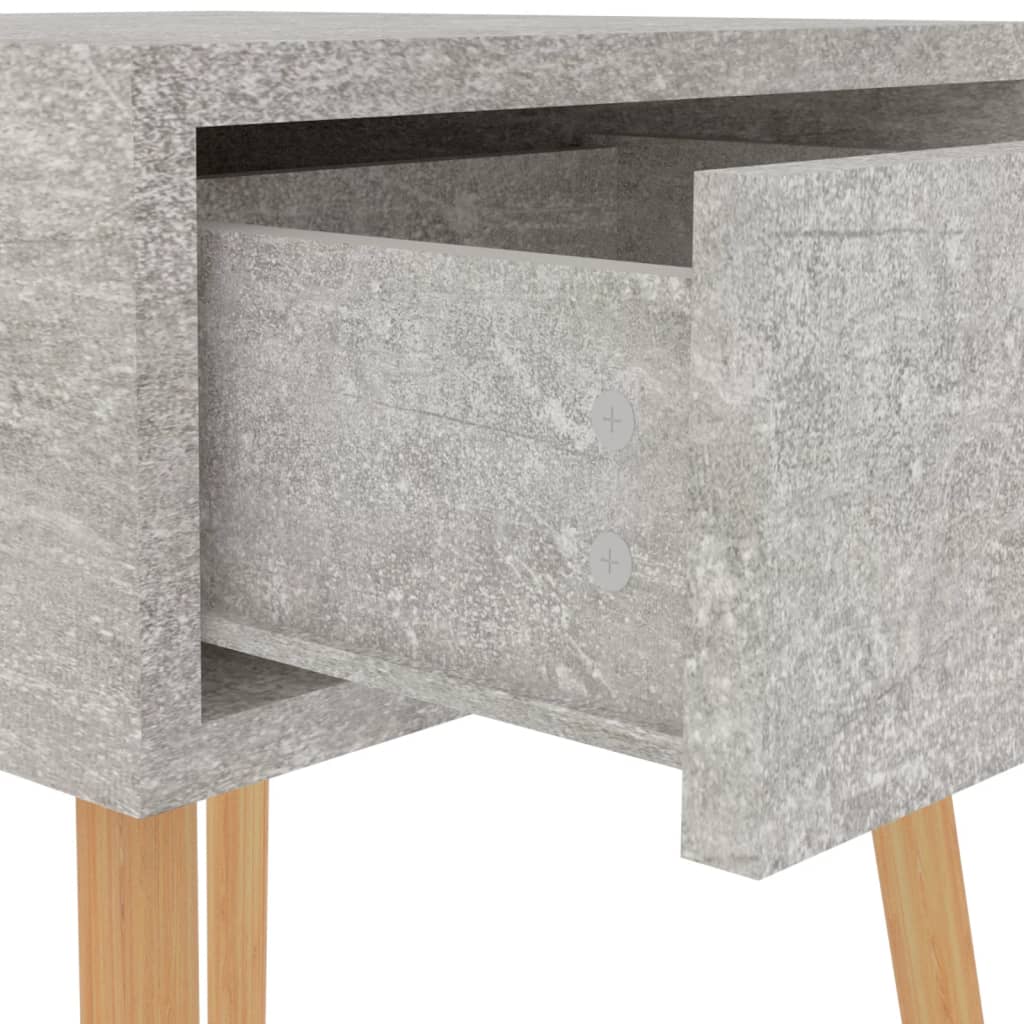 Yöpöydät 2 kpl betoninharmaa 40x40x56 cm lastulevy - Sisustajankoti.fi