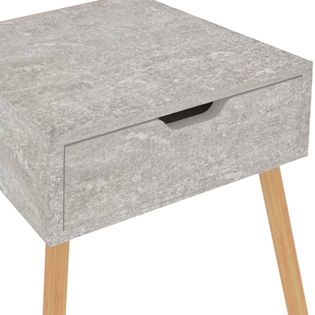 Yöpöydät 2 kpl betoninharmaa 40x40x56 cm lastulevy - Sisustajankoti.fi