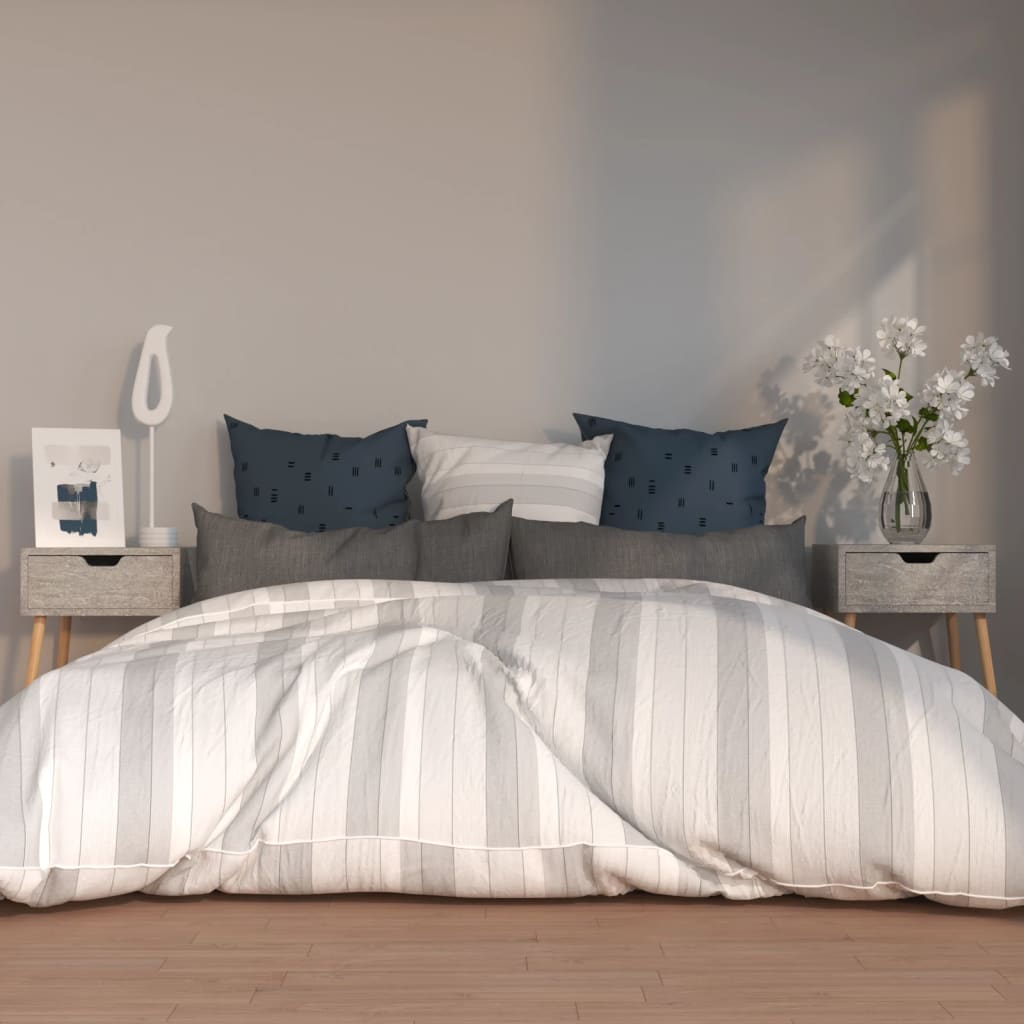 Yöpöydät 2 kpl betoninharmaa 40x40x56 cm lastulevy - Sisustajankoti.fi