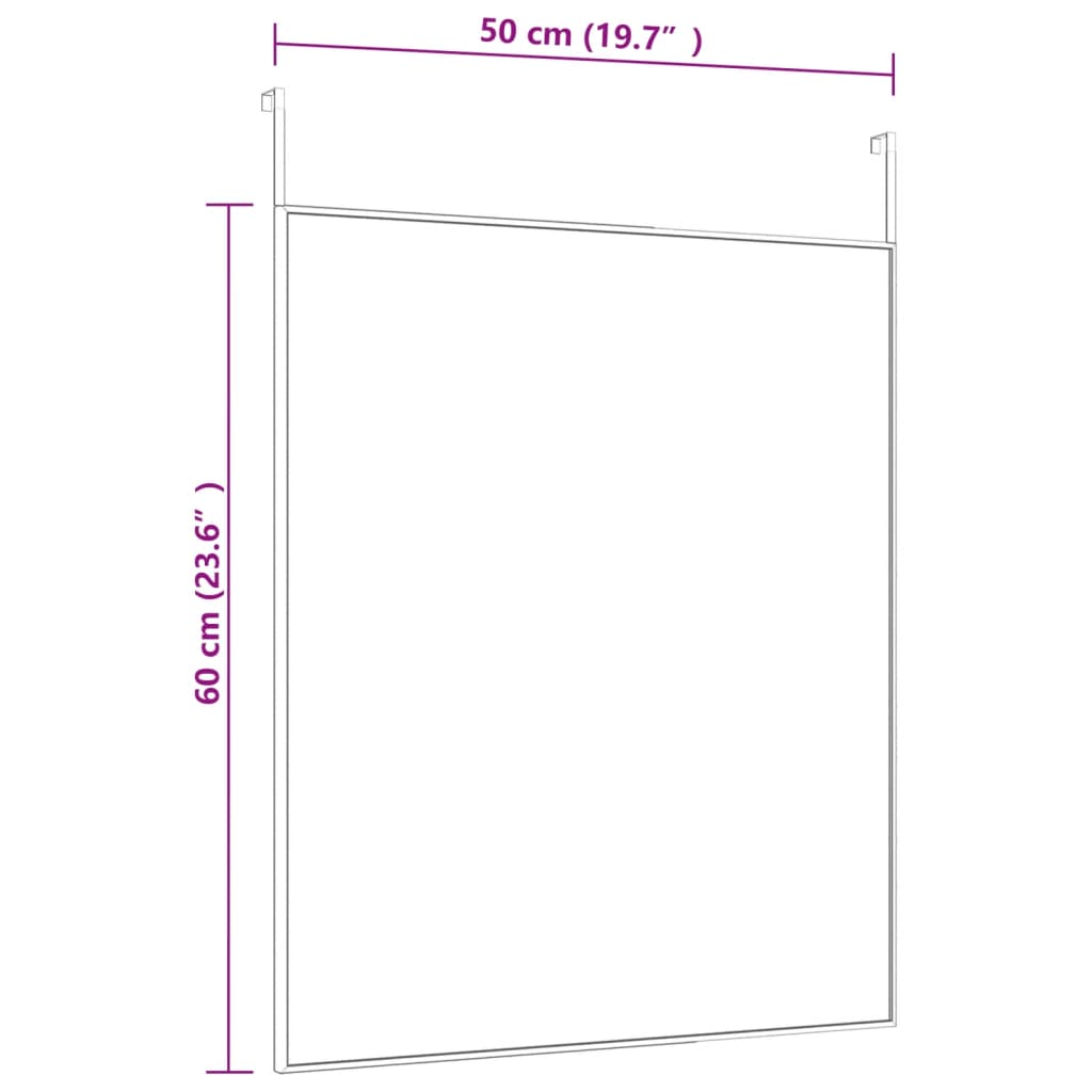 Ovipeili musta 50x60 cm lasi ja alumiini - Sisustajankoti.fi
