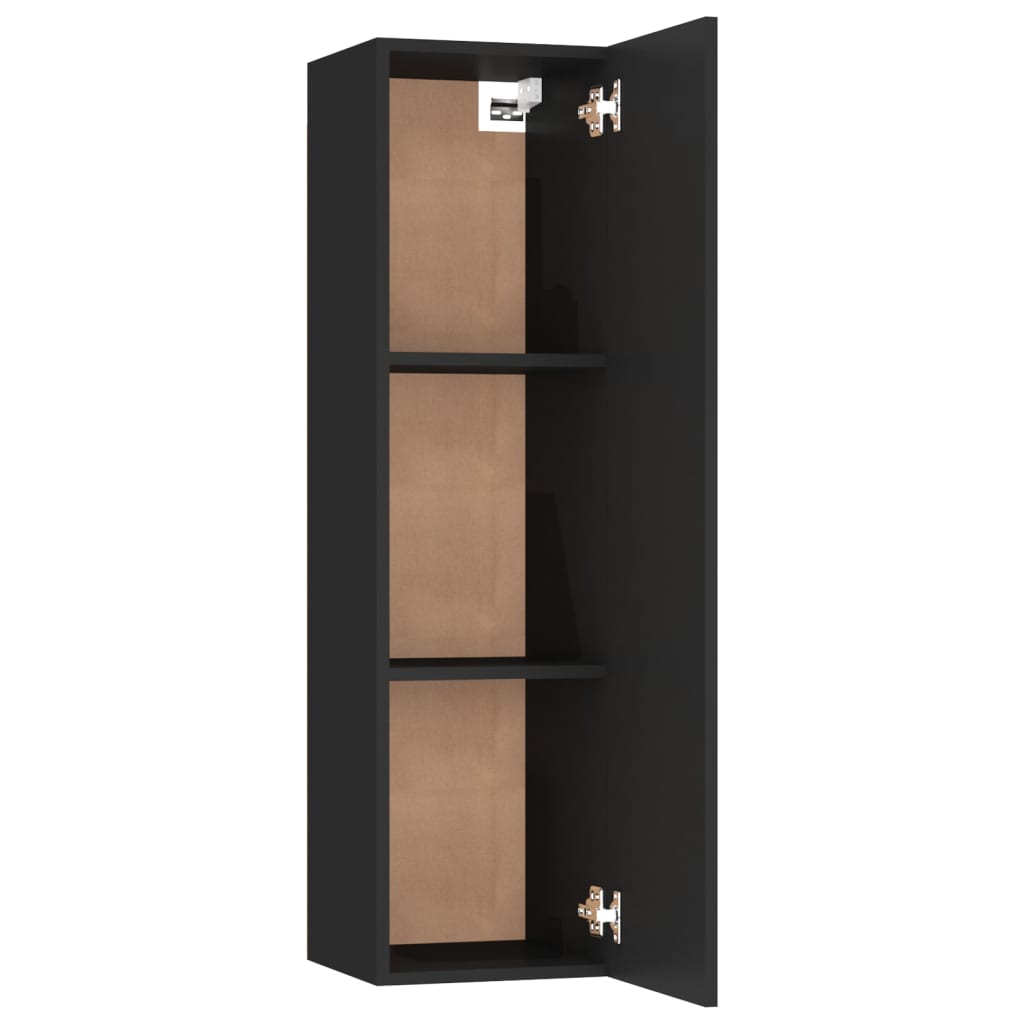 TV-tasot 2 kpl musta 30,5x30x110 cm - Sisustajankoti.fi