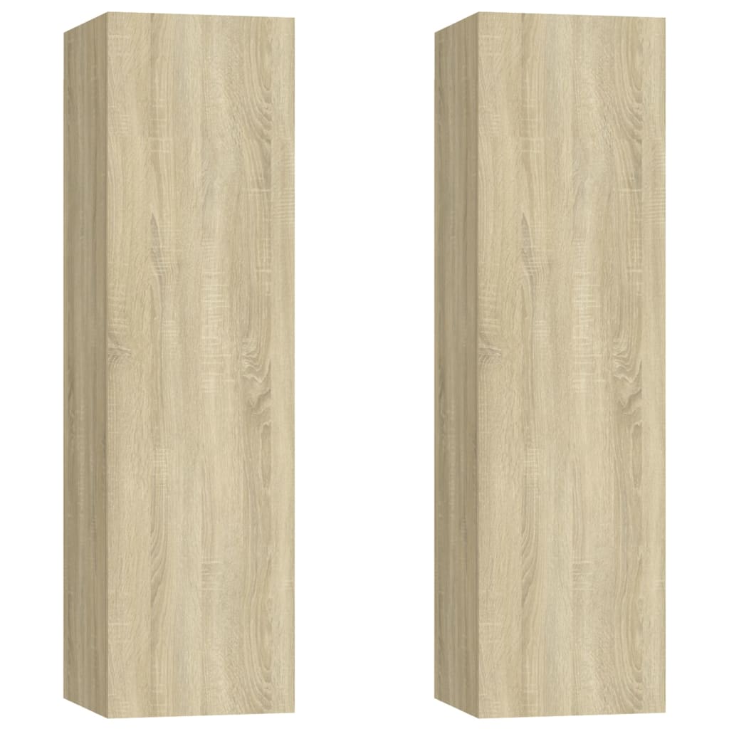 TV-tasot 2 kpl Sonoma-tammi 30,5x30x110 cm - Sisustajankoti.fi