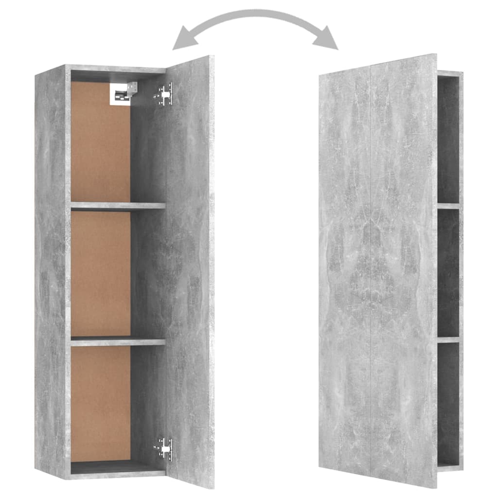 TV-tasot 2 kpl betoninharmaa 30,5x30x110 cm - Sisustajankoti.fi