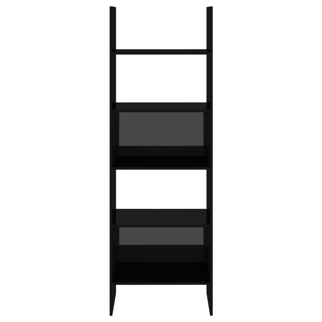 Kirjahylly korkeakiilto musta 60x35x180 cm - Sisustajankoti.fi
