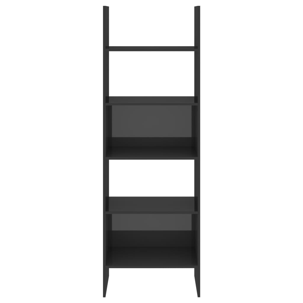 Kirjahylly korkeakiilto harmaa 60x35x180 cm - Sisustajankoti.fi