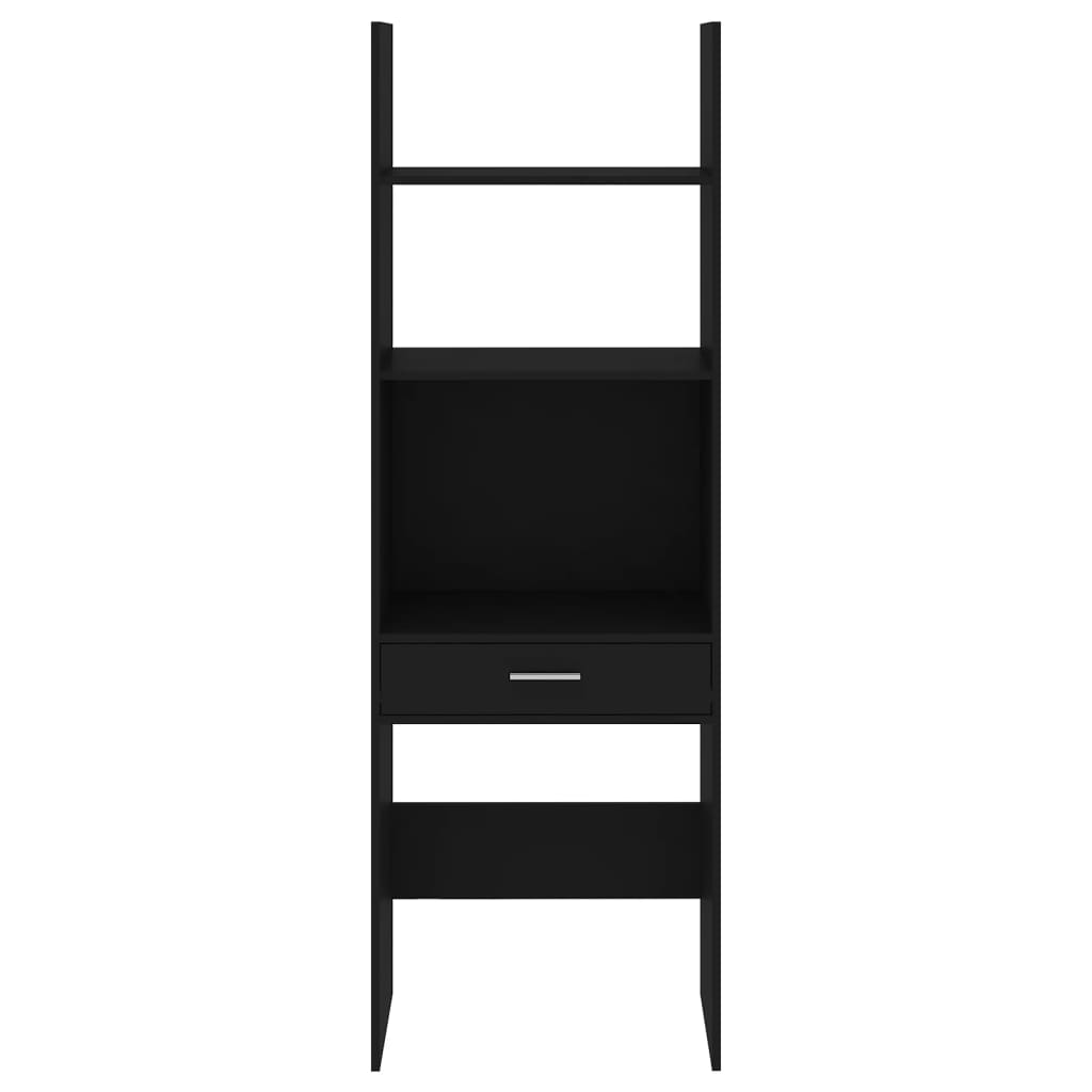 Kirjahylly musta 60x35x180 cm lastulevy - Sisustajankoti.fi