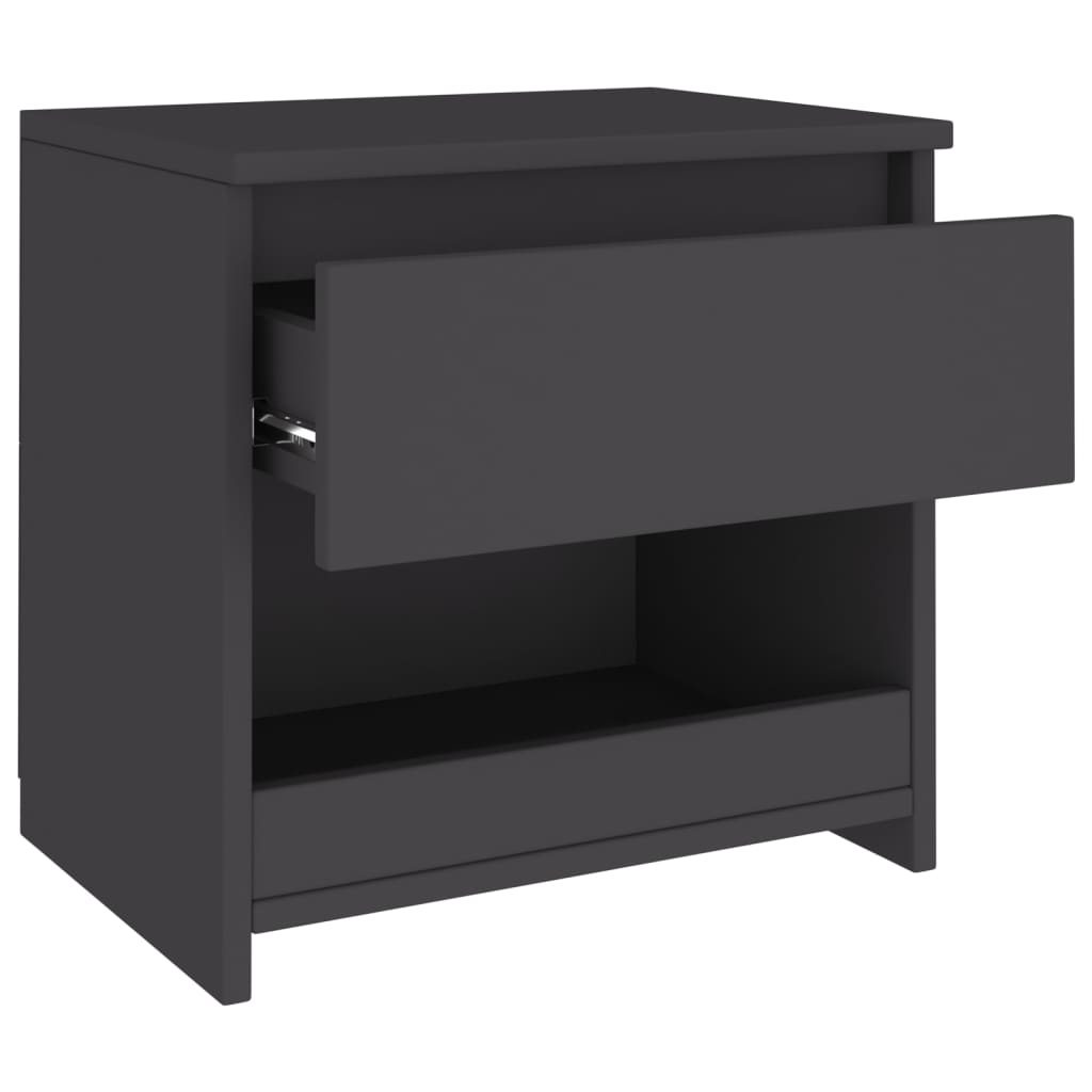 Yöpöydät 2 kpl harmaa 40x30x39 cm lastulevy - Sisustajankoti.fi
