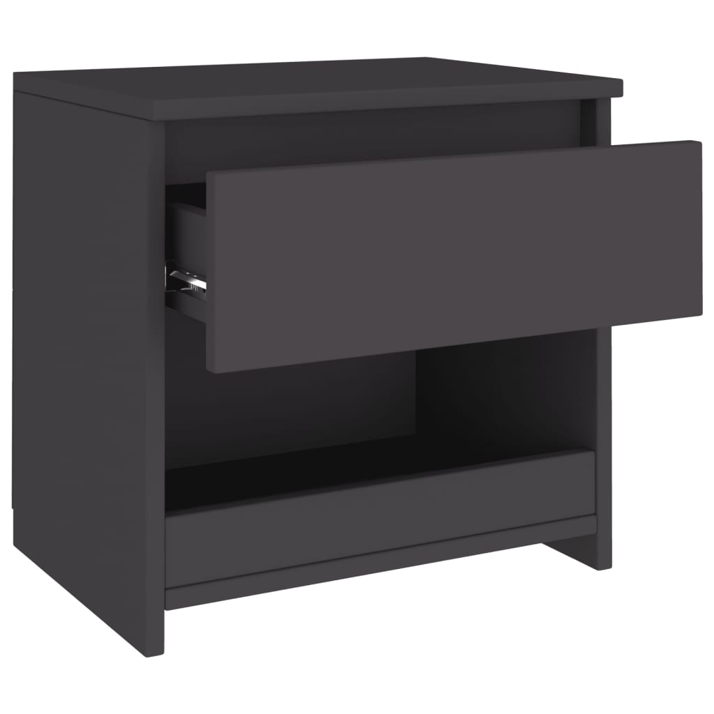 Yöpöydät 2 kpl harmaa 40x30x39 cm lastulevy - Sisustajankoti.fi