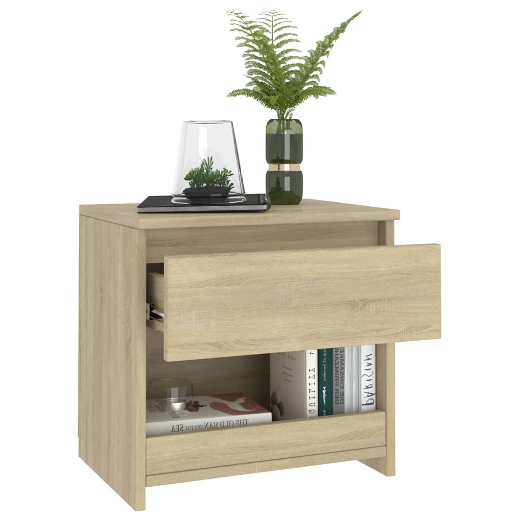 Yöpöydät 2 kpl Sonoma tammi 40x30x39 cm lastulevy - Sisustajankoti.fi