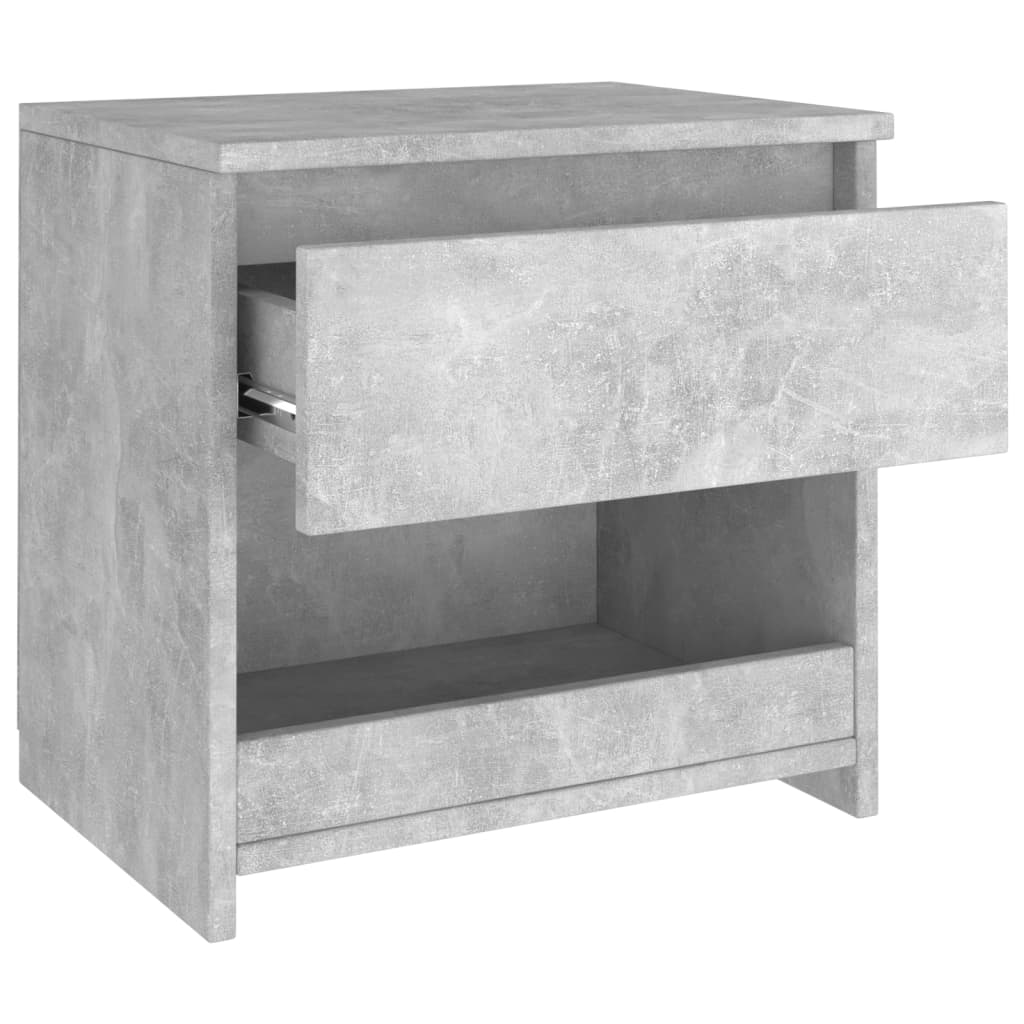 Yöpöydät 2 kpl betoninharmaa 40x30x39 cm lastulevy - Sisustajankoti.fi