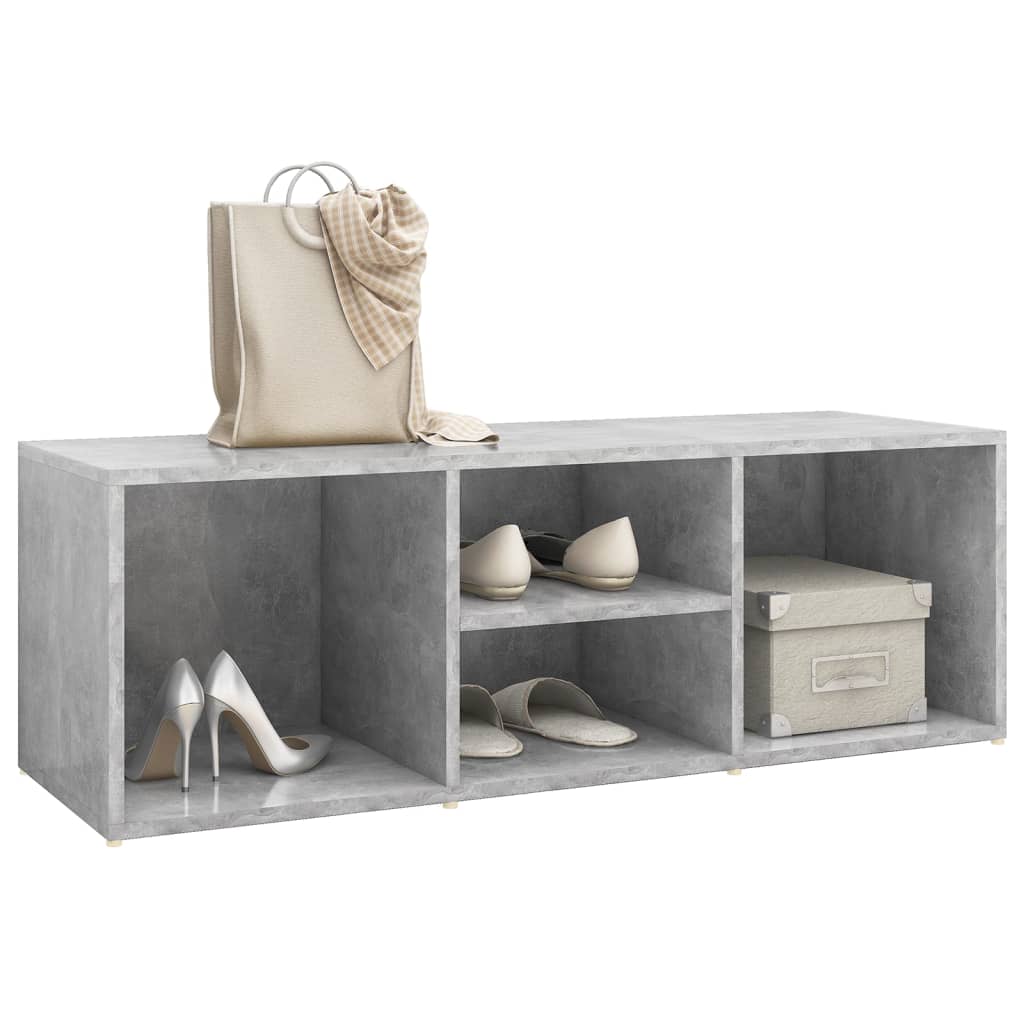 Kenkien säilytyspenkki betoninharmaa 105x35x35 cm lastulevy - Sisustajankoti.fi