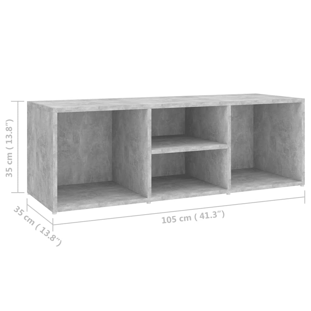 Kenkien säilytyspenkki betoninharmaa 105x35x35 cm lastulevy - Sisustajankoti.fi