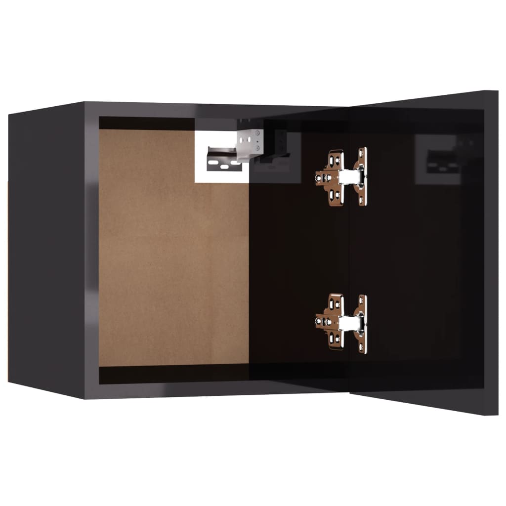 Seinäkiinnitettävät TV-tasot 2kpl kork.kiilto harm 30,5x30x30cm - Sisustajankoti.fi