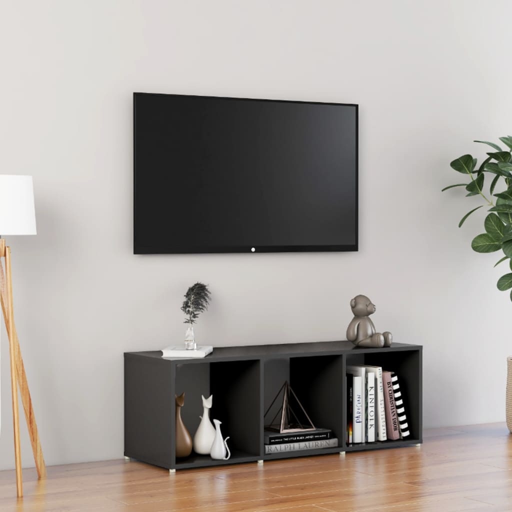 TV-taso harmaa 107x35x37 cm lastulevy - Sisustajankoti.fi
