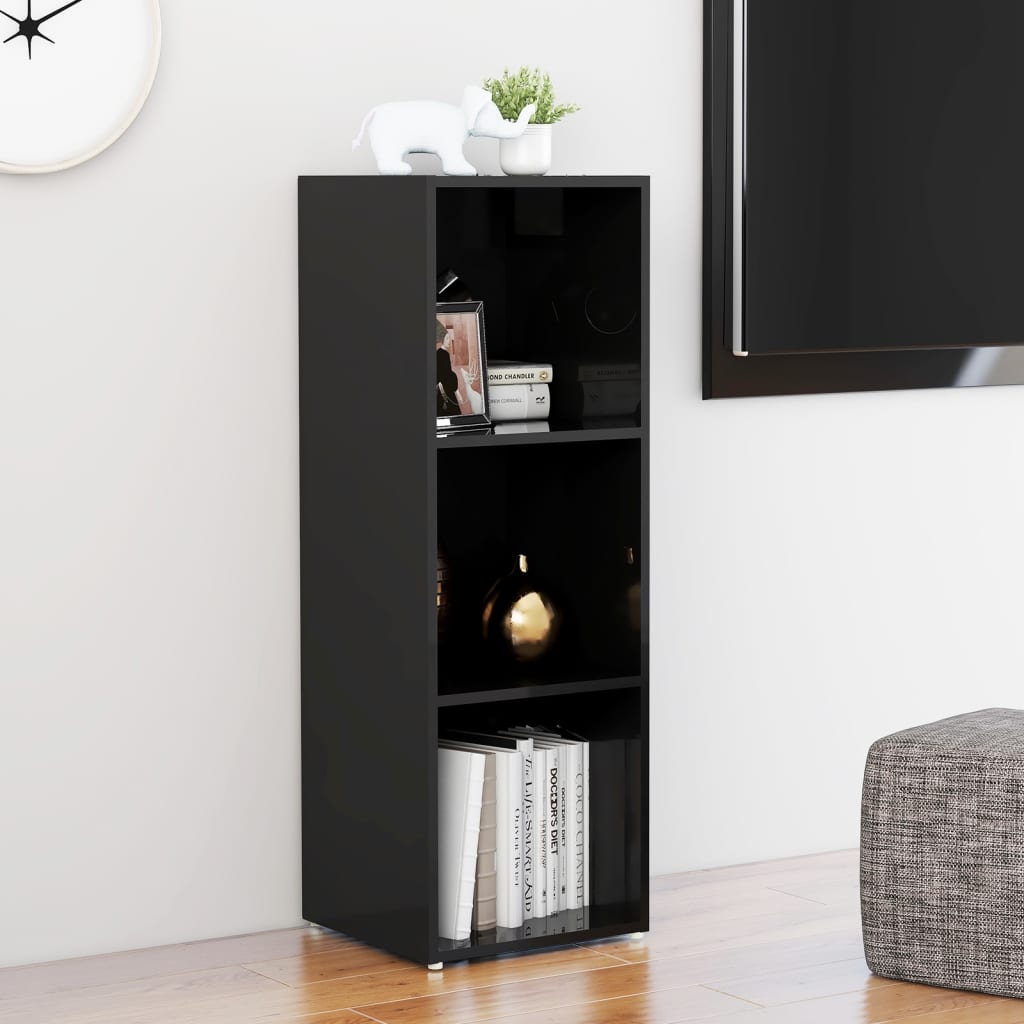 TV-taso korkeakiilto musta 107x35x37 cm lastulevy - Sisustajankoti.fi