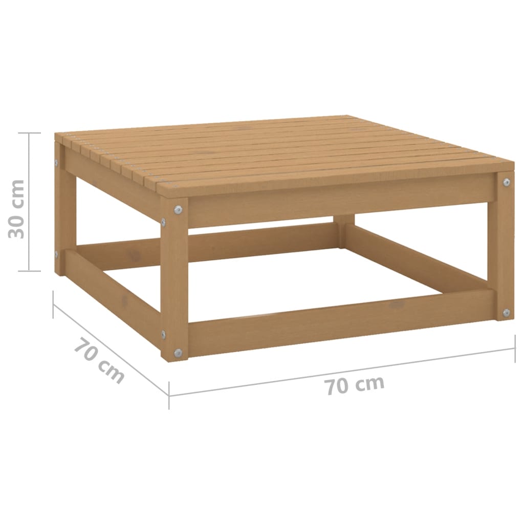Puutarharahi 70x70x30 cm hunajanruskea täysi mänty - Sisustajankoti.fi