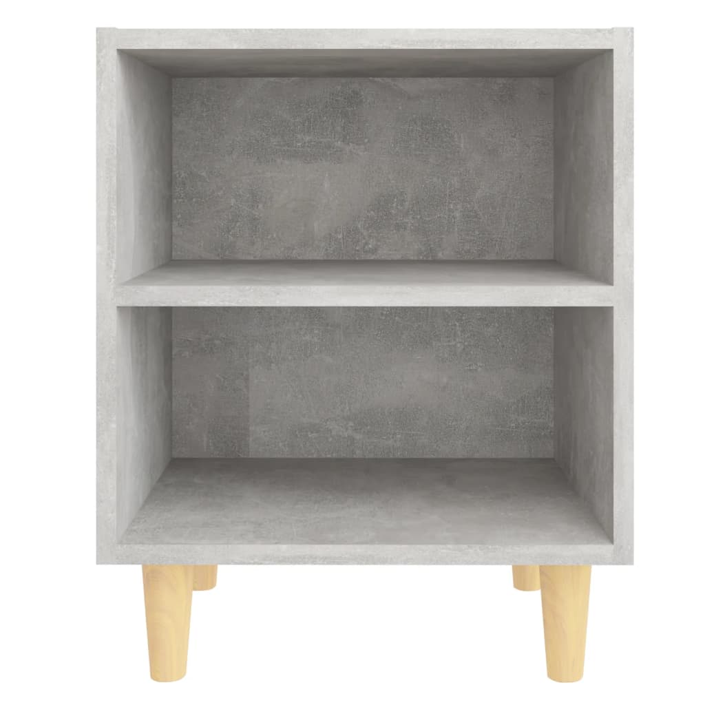 Yöpöydät täyspuiset jalat 2 kpl betoninharmaa 40x30x50 cm - Sisustajankoti.fi