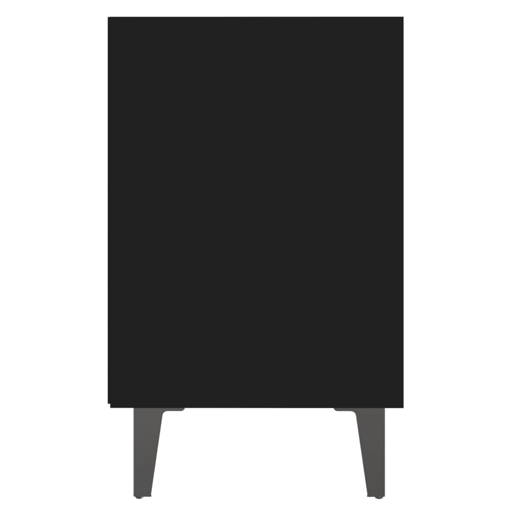 Yöpöydät metallijaloilla 2 kpl musta 40x30x50 cm - Sisustajankoti.fi