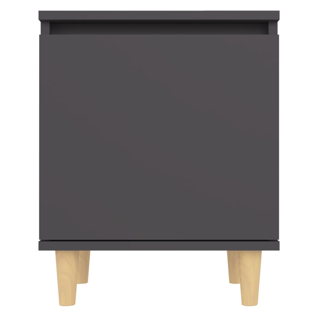 Yöpöydät täyspuujaloilla 2 kpl harmaa 40x30x50 cm - Sisustajankoti.fi