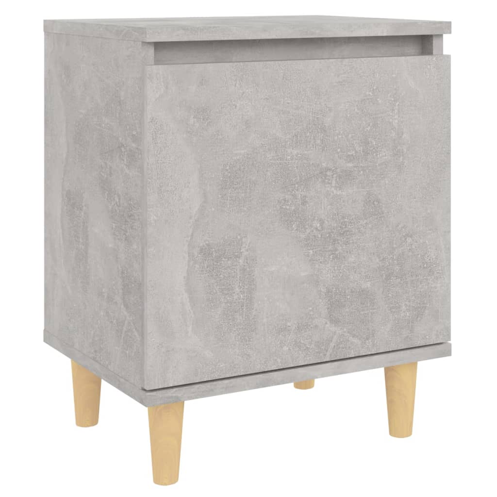 Yöpöydät täyspuiset jalat 2 kpl betoninharmaa 40x30x50 cm - Sisustajankoti.fi