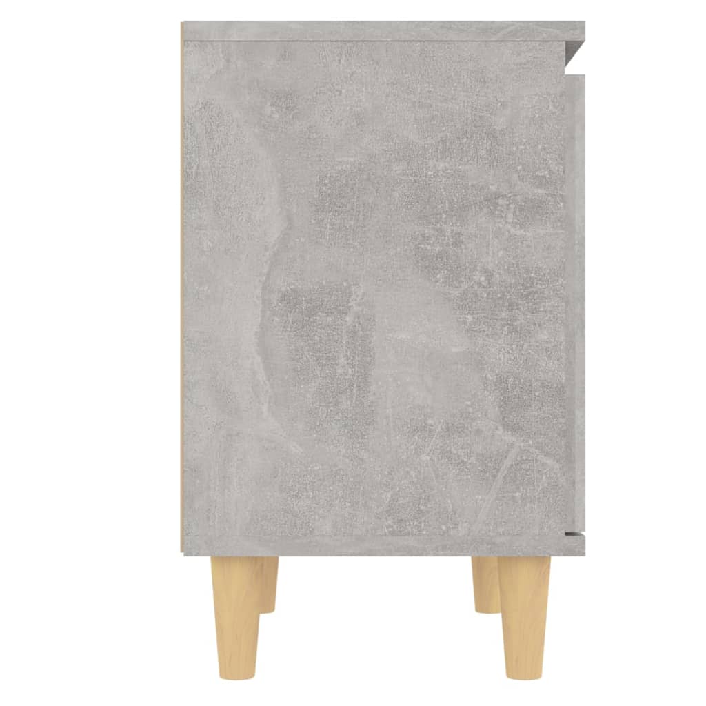 Yöpöydät täyspuiset jalat 2 kpl betoninharmaa 40x30x50 cm - Sisustajankoti.fi