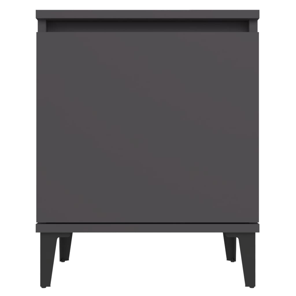 Yöpöydät metallijaloilla 2 kpl harmaa 40x30x50 cm - Sisustajankoti.fi