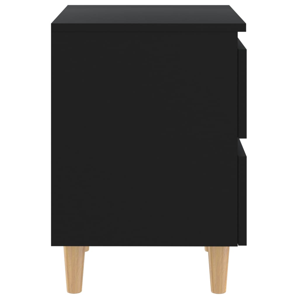 Yöpöytä täysmäntyiset jalat musta 40x35x50cm - Sisustajankoti.fi