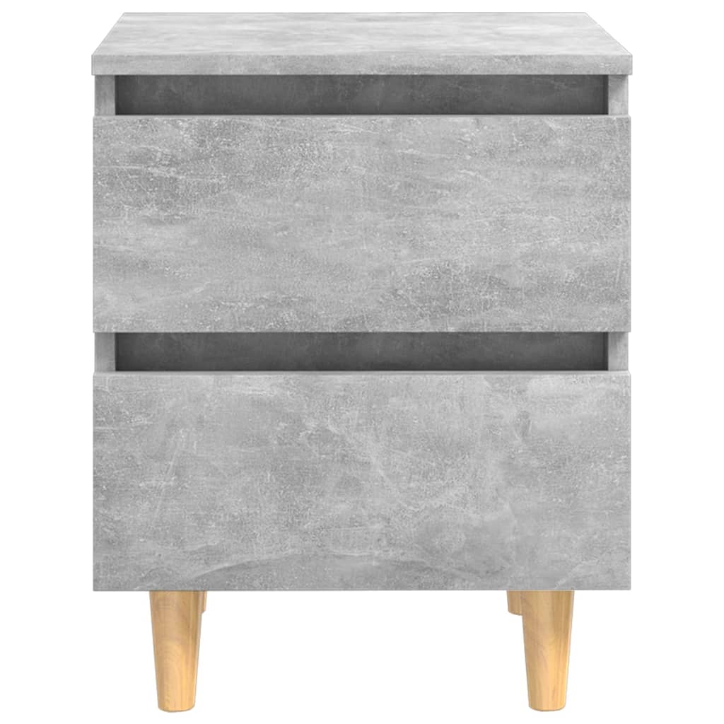 Yöpöydät täysmäntyiset jalat 2 kpl betoninharmaa 40x35x50 cm - Sisustajankoti.fi