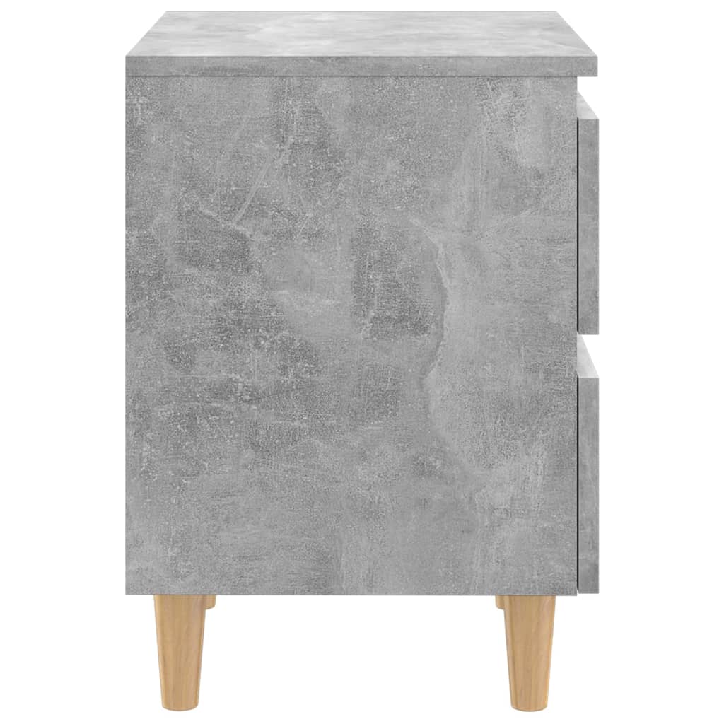 Yöpöydät täysmäntyiset jalat 2 kpl betoninharmaa 40x35x50 cm - Sisustajankoti.fi