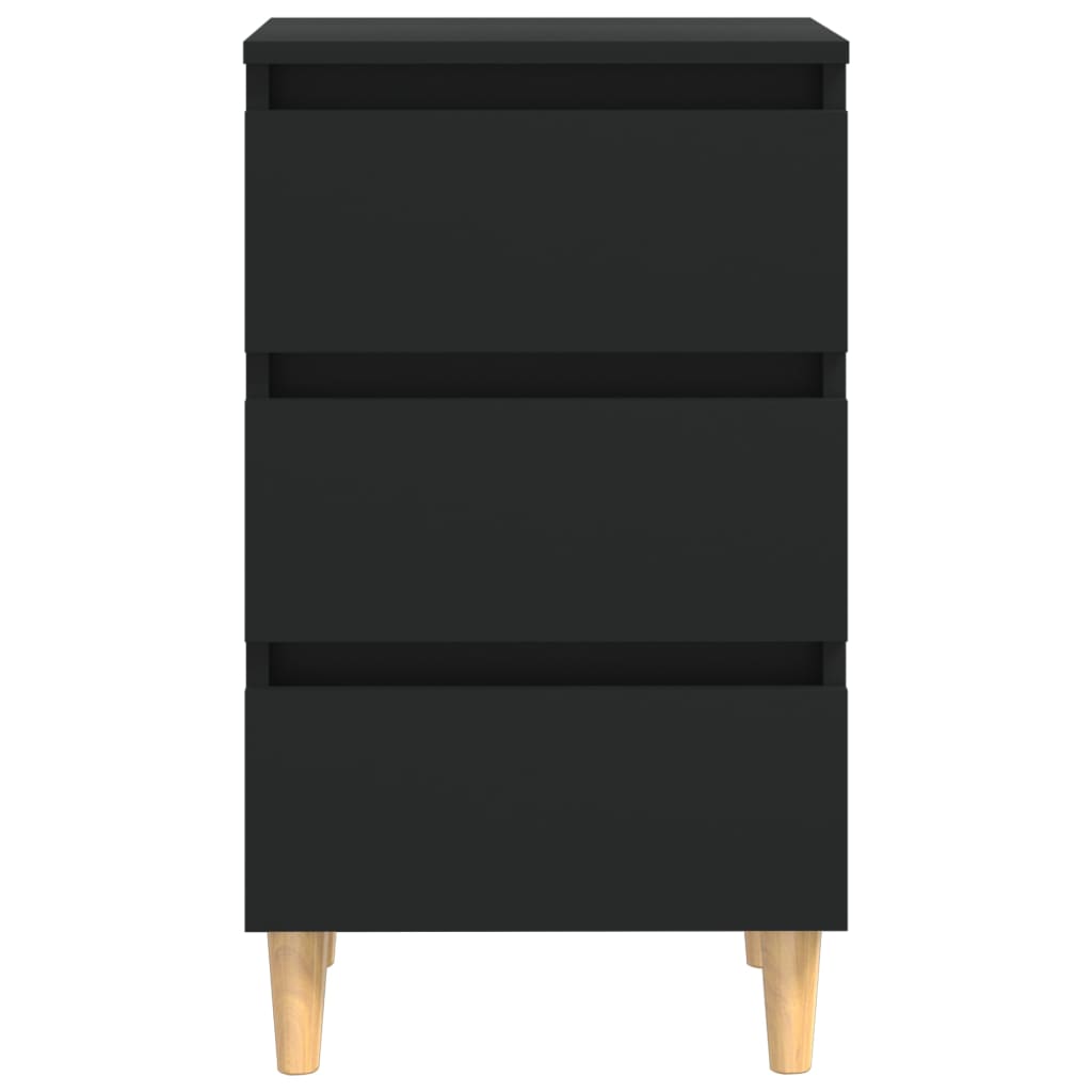 Yöpöytä täyspuiset jalat musta 40x35x69 cm - Sisustajankoti.fi