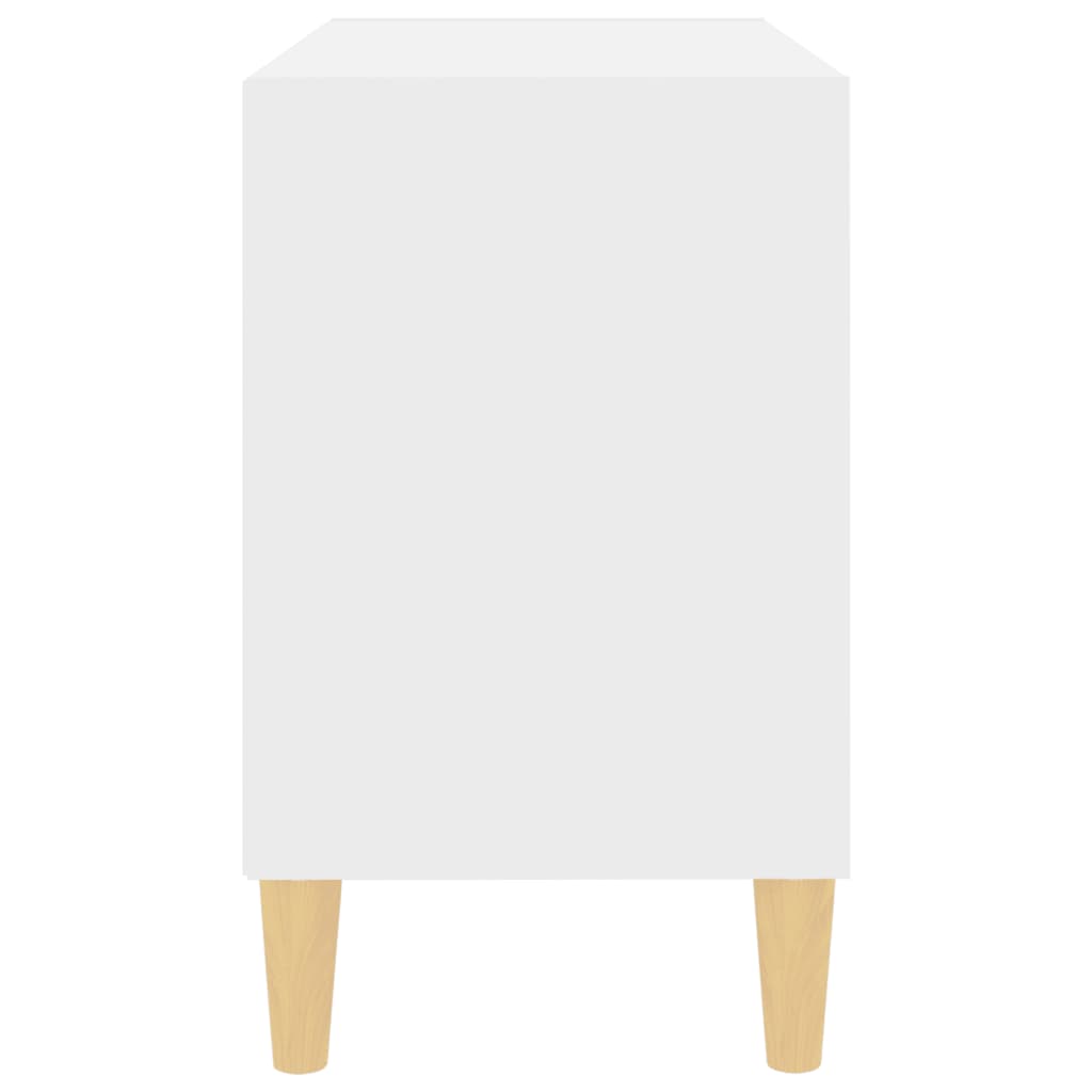 TV-taso täyspuiset jalat valkoinen 69,5x30x50 cm - Sisustajankoti.fi