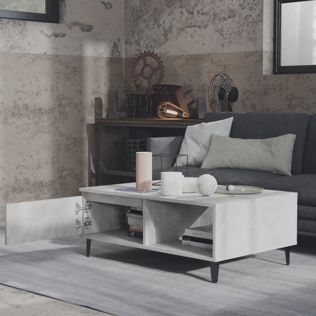 Sohvapöytä betoninharmaa 90x60x35 cm lastulevy - Sisustajankoti.fi