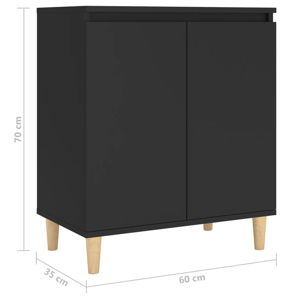 Senkki täyspuujalat musta 60x35x70cm lastulevy - Sisustajankoti.fi