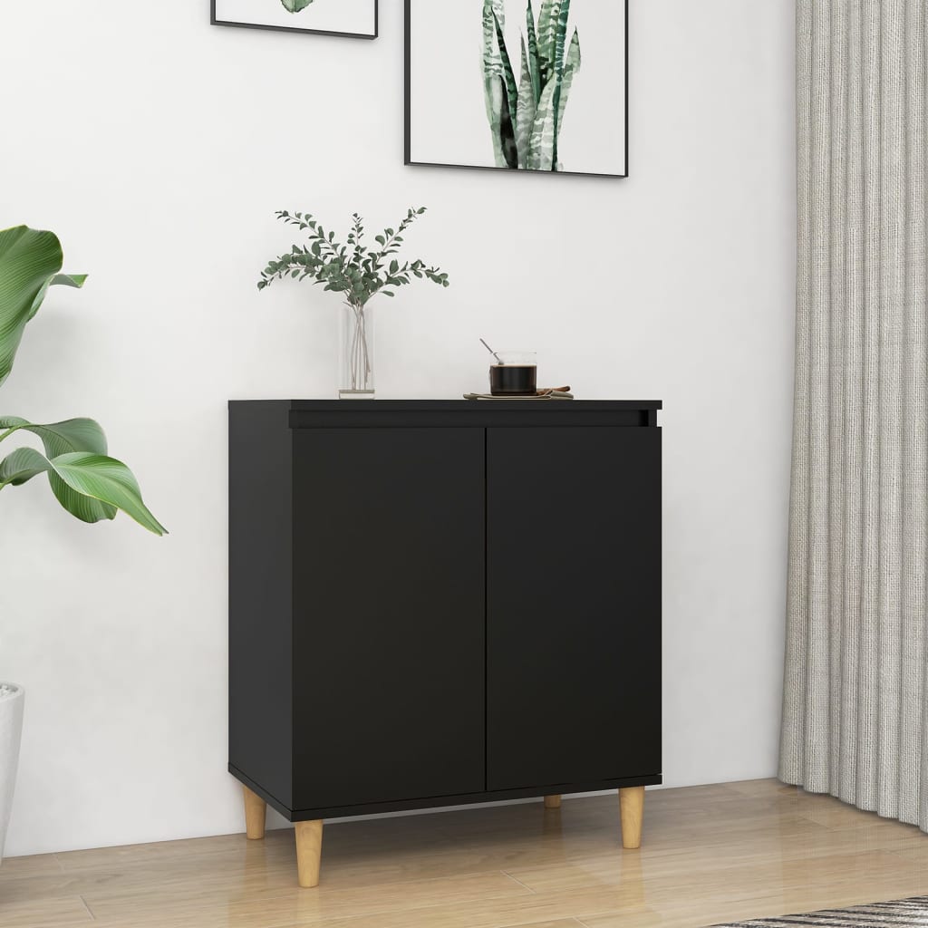 Senkki täyspuujalat musta 60x35x70cm lastulevy - Sisustajankoti.fi