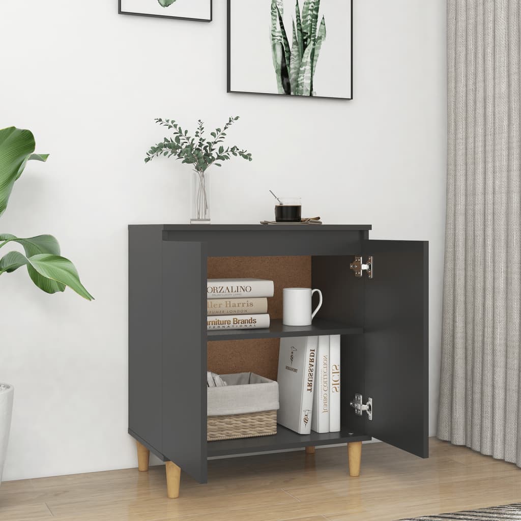 Senkki täyspuujaloilla harmaa 60x35x70cm lastulevy - Sisustajankoti.fi