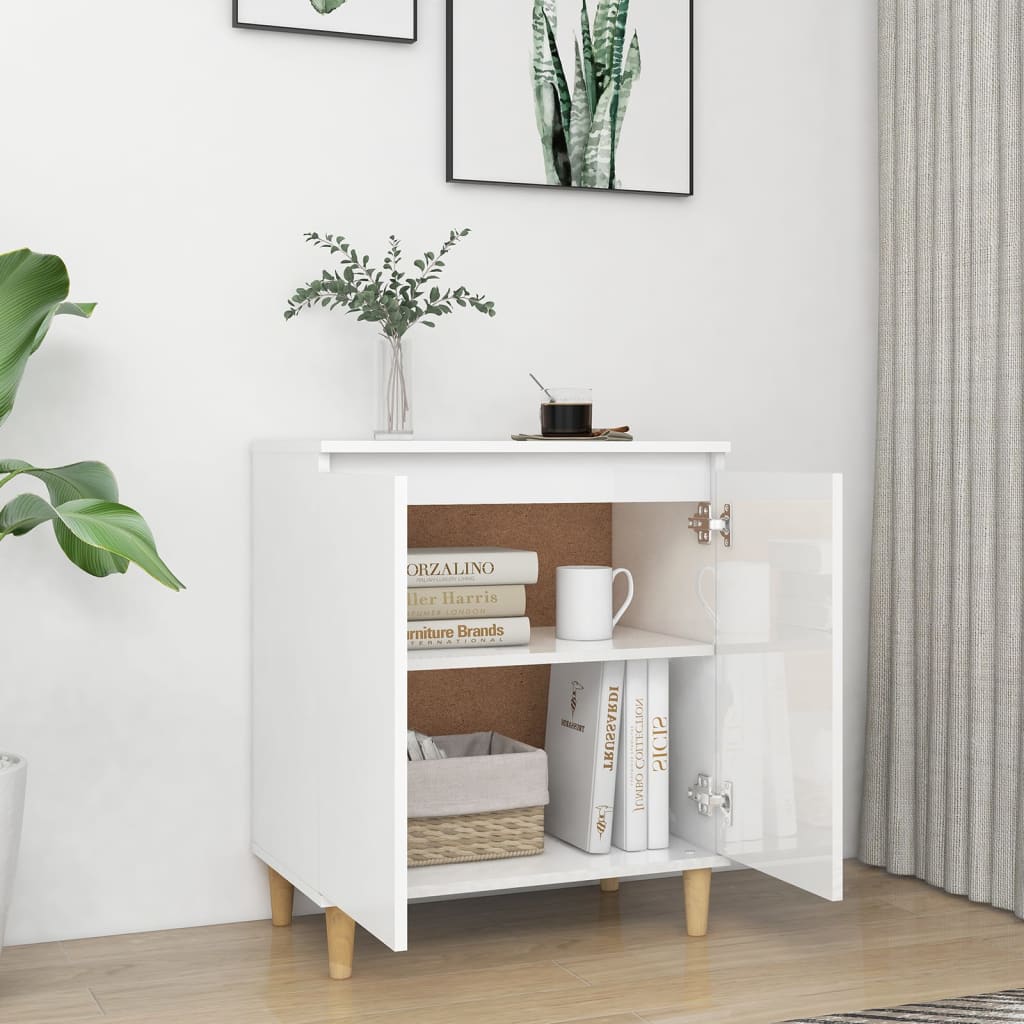 Senkki täyspuujalat korkeakiilto valkoinen 60x35x70cm lastulevy - Sisustajankoti.fi
