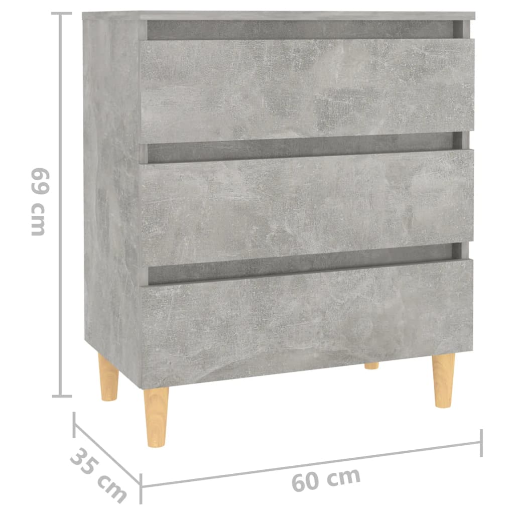 Senkki betoninharmaa 60x35x69 cm lastulevy - Sisustajankoti.fi
