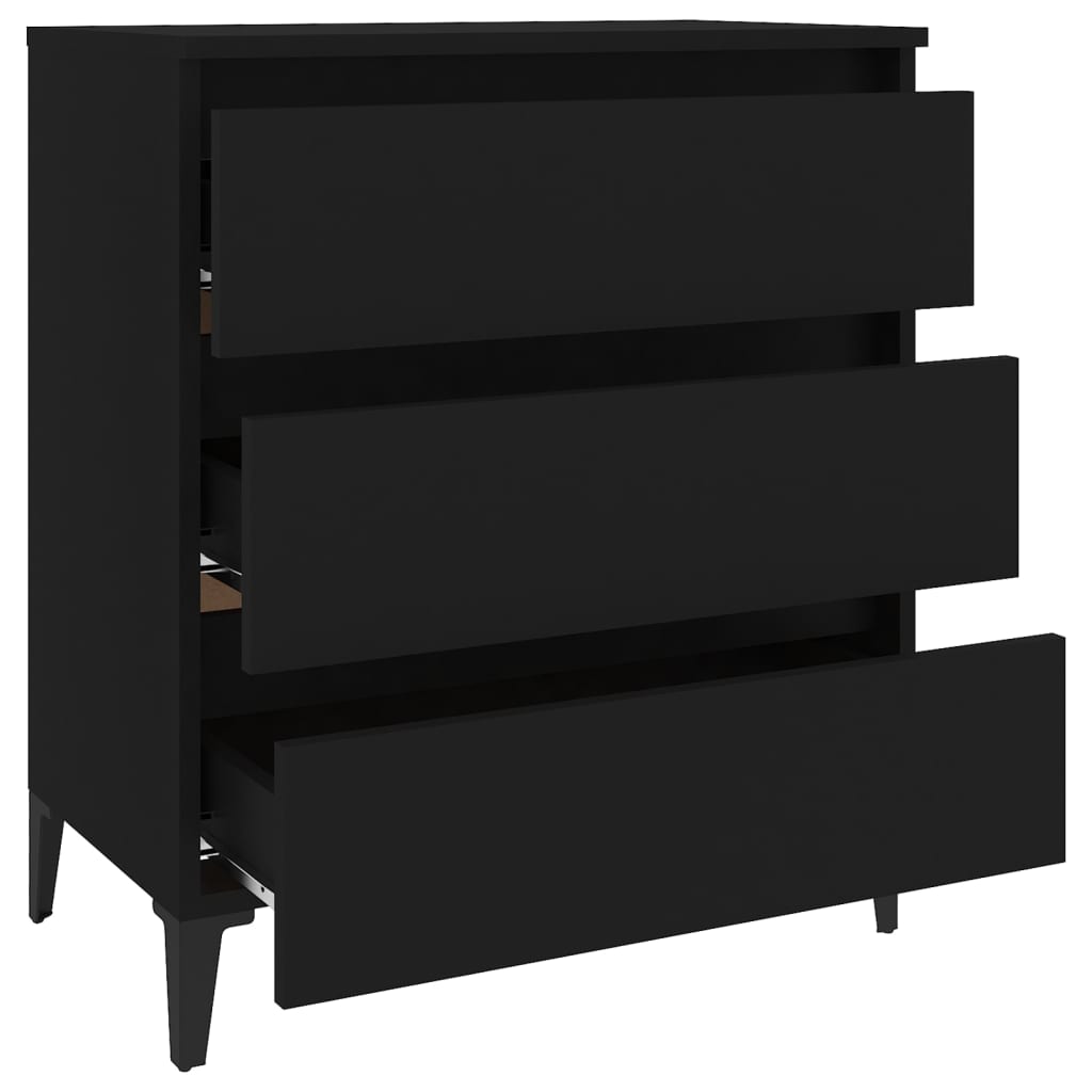 Senkki musta 60x35x69 cm lastulevy - Sisustajankoti.fi